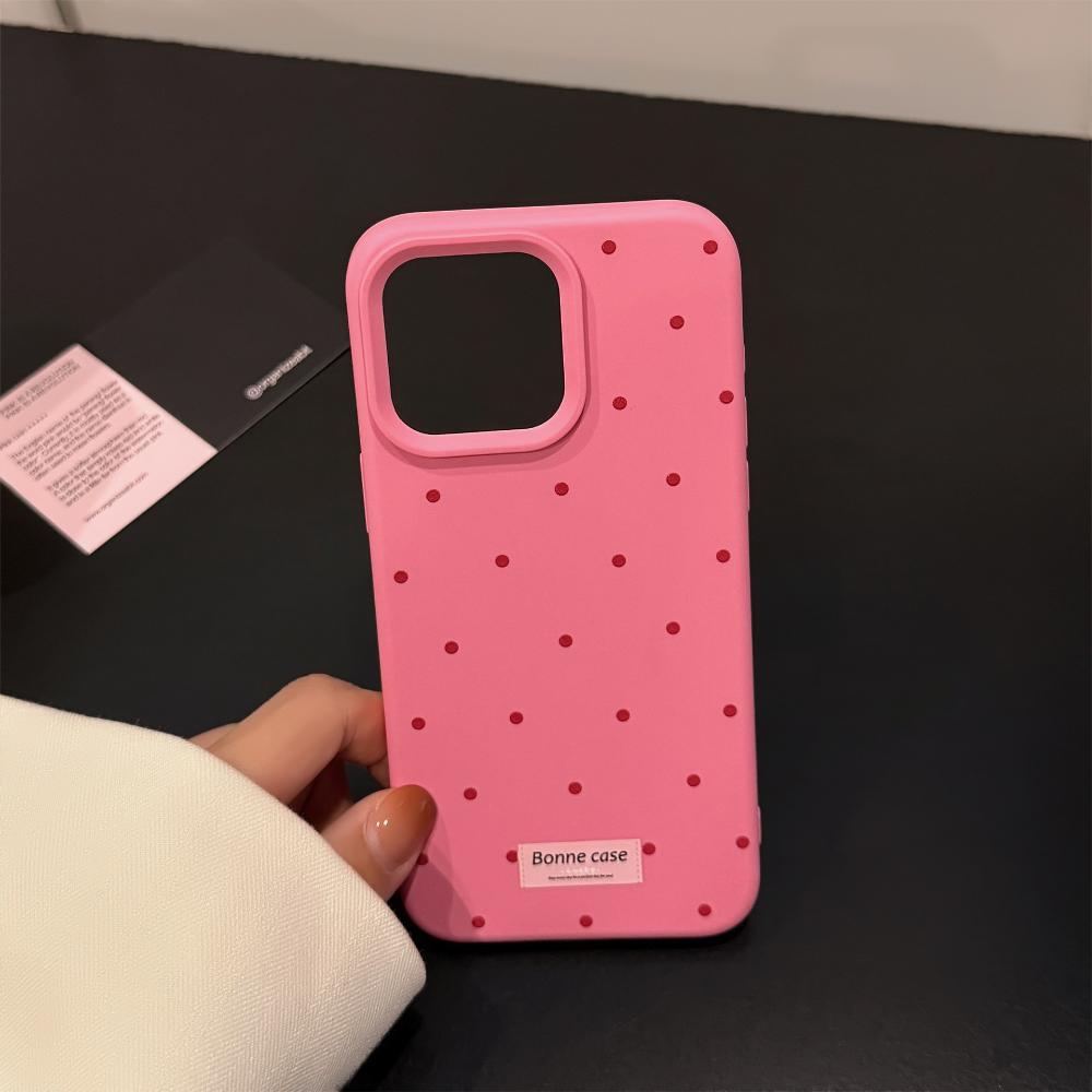 Korean-style Polka Dot IPhone 17 Case, Apple 15 Pro Max Phone Case, Minimalist and Stylish, Drop-proof, Soft Case