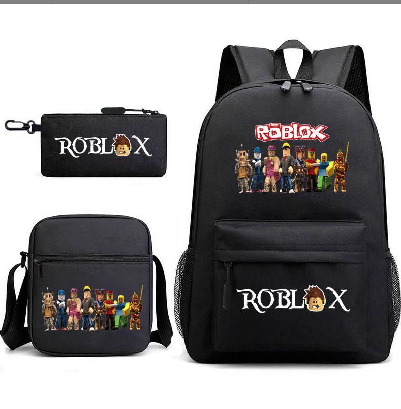 Football Star Teenager Student Schoolbag Ronaldo Pattern Three-Piece Backpack