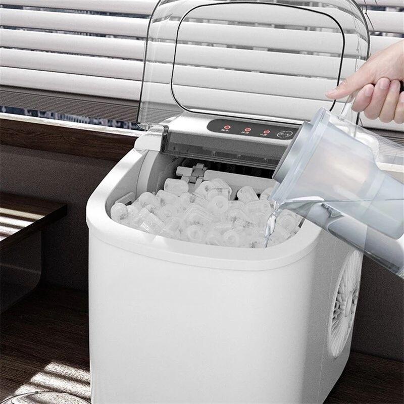105W Mini Household Electric Ice Maker Portable Large Capacity Fully Automatic Ice Making Machine 22*31*32cm
