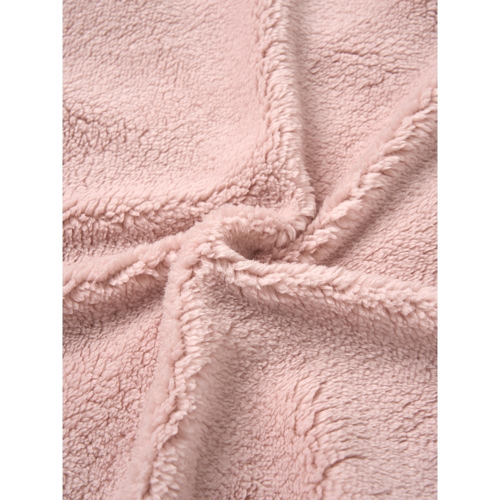 Daiso [dětské] Nadýsová fleecová mikina s dlouhým rukávem na zip 130 Růžová