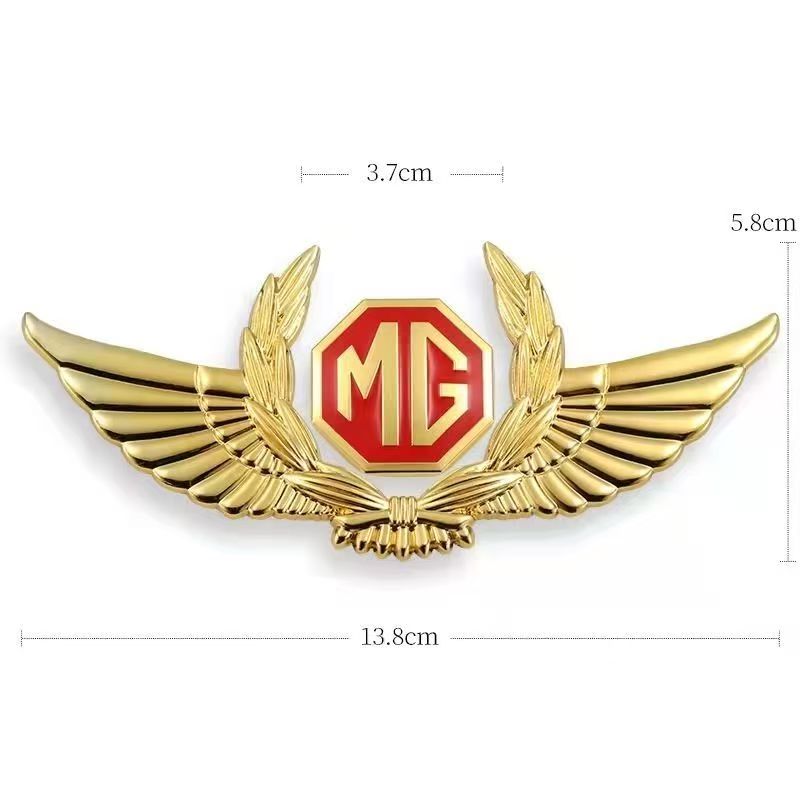 Golden Pasted Metal Stickers For MG Car Cyberster ES5 ONE ZS HS MG4 MG5 MG6 MG7 GT GS MG3 EZS 3SW MARVEL emblem badge Sticker n1