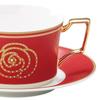 Noritake Cup Saucer 240cc Aidan Gold 1 Customer Red Bone China & (Coffee Tea) T93687/4941-1