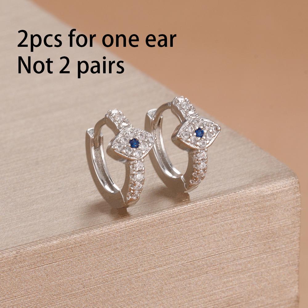 Exquisite Multicolor Crystal Flower Hoop Earrings for Women Girl Stainless Steel Fashion Korean Wedding Romantic Jewelry Gifts
