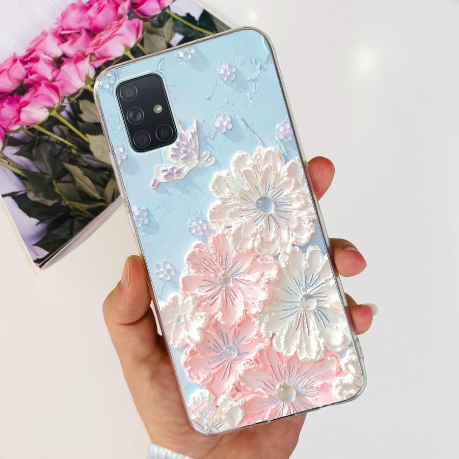 Custodia per Samsung Galaxy A31 A41 A51 A71 Custodia Dipinta Moda Carina Custodia Morbida in TPU per Samsung A31 A41 Galaxy A51 A71 Bumper