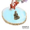 1 Set Buddha Statue Crystal Tree Exquisite Home Office Decor Living Room Crystal Tree Ornament Spiritual Sculpture Decoration