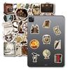 50PCS European Retro Poster Style Stickers, Globe Mixed Decor Decals for Laptop, Luggage & Notebook