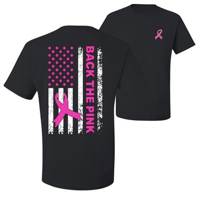 Back the Pink American Flag Front and Back Men Graphic TShirt Unisex T-Shirt