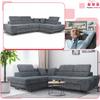 Corner Sofa, Foldable, F, Sleeping, Savio, Left, Family Furniture, Gray Corduroy