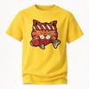 Cat Holding Fish Printed Unisexs Tshirt Cotton Oversized Cute Cartoon Funny Graphic Tees For Unisex Tops Tees Streetwear