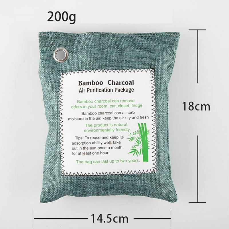 Two Bags Of Household Bamboo Charcoal Bag For Dehumidification Sterilization Deodorization Activated Natural Bamboo Charcoal Bag