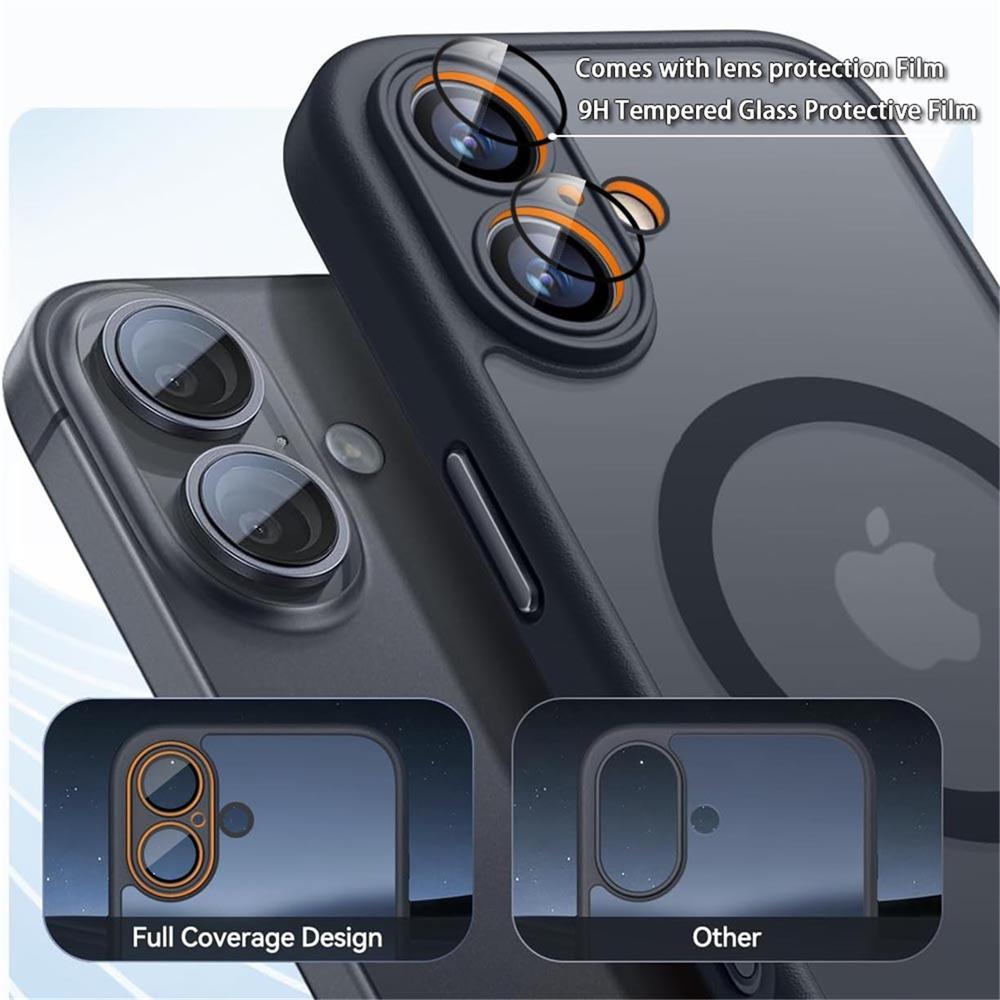 iPhone 12 13 Mini Magsafe Magnetic  Armor Case For iPhone 16 15 14 13 Pro Max Plus Wireless Charge Cover Matte Translucent PC