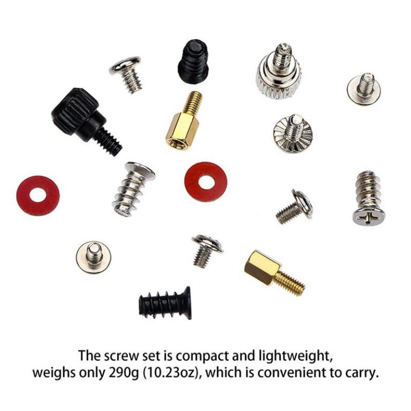 228Pcs/Box Hard Disk Diy Motherboard Pc Computer Assemble Case Fan Hand Screw Bolt Standoff Washer Assortment Kit