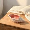 Shell Jewelry Tray, Ceramic Compact Storage Dish, Durable Scratch-Resistant Organizer, for Rings Earrings Necklaces Bracelets Watches