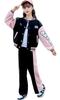 Mouhoukyo Jersey Long Sleeve Stadium Jacket Set and Casual Sportswear for Spring and Sizes Picture Girls' (Top Bottoms), Autumn, 110-170cm (150cm,