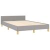 vidaXL Bettgestell ohne Matratze Hellgrau 120x200 cm Stoff