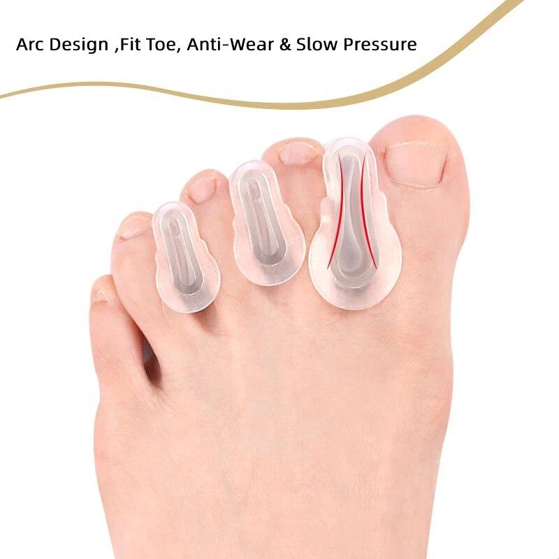 1 Pair Thumb Foot Care Toe Splitter Silicone Toe Separators Feet Toe Care Tool