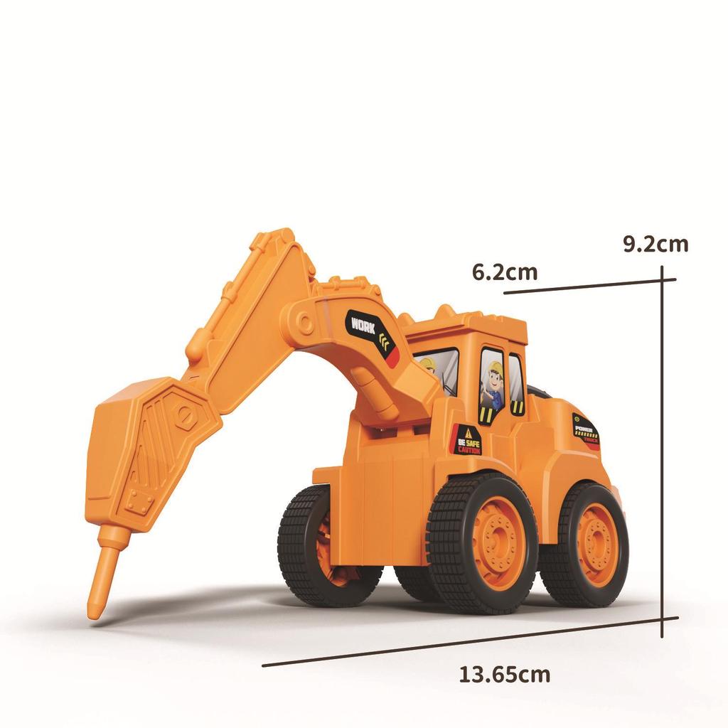 Children's Educational Inertial Excavator Toy Car Model