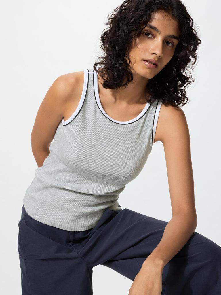 Uniqlo Japan Ribbed Bra Top American Sleeve