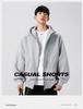 Men's Retro Patchwork Hooded Sweatshirt, 320g, Spring/Autumn Casual Loose Jacket
