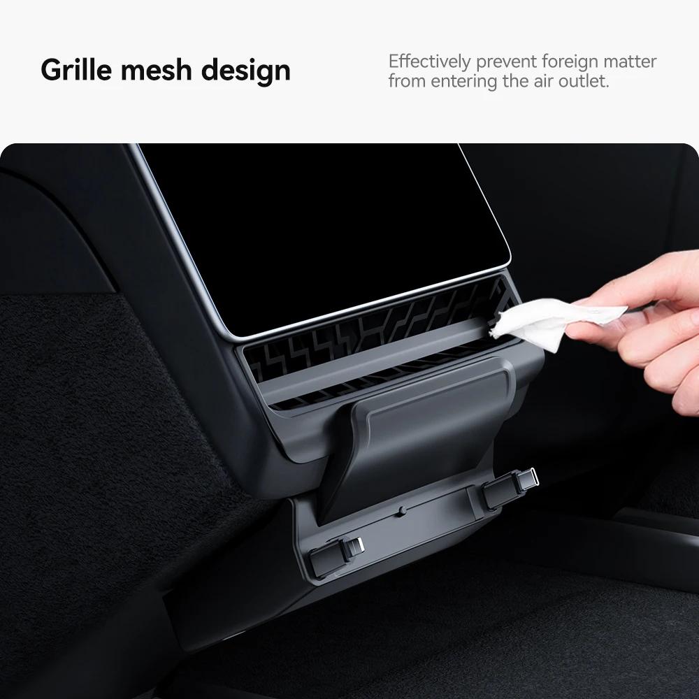 For Tesla Model 3 Y Highland Juniper 2026 Rear Air Vent 27W Quick Charger USB Shunt HUB Intelligent Docking Station Accessories