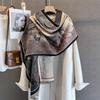 Luxury Winter Cashmere Scarf for Women Print Design Warm Pashmina Blanket Scarves Female Shawl Foulard Bufanda Poncho Stoles