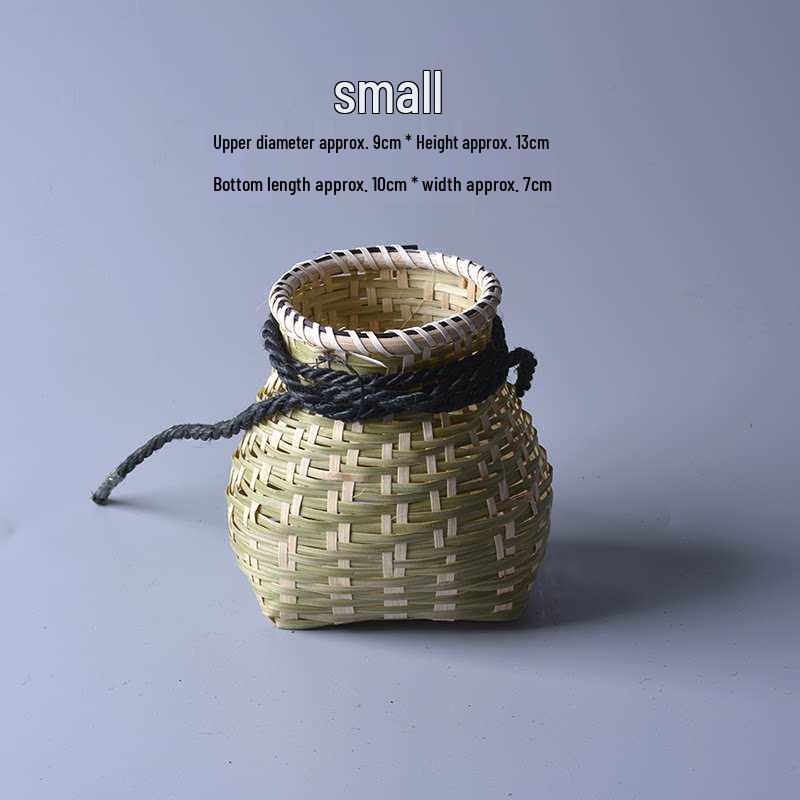 

Handmade Small Bamboo Woven Basket for Tea Picking, Storage, or Artistic Dance Performance