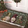 Christmas Red Snowman Reindeer Rug Cardinal Bird Snowflake Pattern Floor Carpet For Indoor Bedroom Xmas Party Decoration