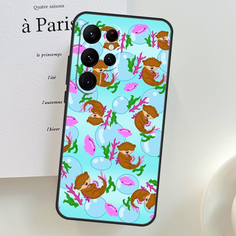 Sea Otter Pattern Case For Samsung Galaxy S26 Ultra S25 S23 S22 S21 S24 Ultra S10 S20 Plus S25 FE Phone Cover