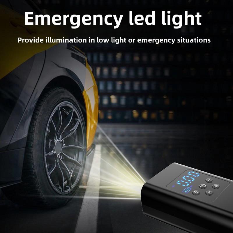 Portable Mini Tire Inflator, Cordless Air Compressor Pump for Car, Bike, Motorcycle with Digital Display LED Light