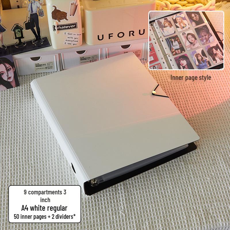 Stjernejakt A4 Fotoalbum: Stor kapasitet, DIY-skall, 9 eller 4 rutenett-alternativer for kort og polaroider.