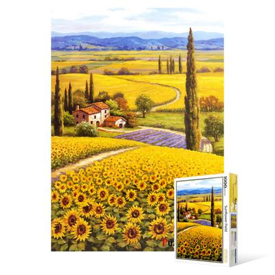 1000 Piece Jigsaw Puzzle - Sunflower Plain, Popular Korean Puzzle