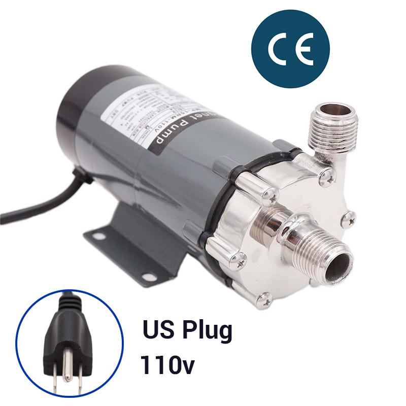 Stainless Steel Head Magnetic Drive Pump 25 Watt MP-15RM Homebrew Beer and Wine Pump High Temperature Resisting 140C