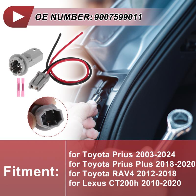 X Autohaux License Plate Light Socket Wiring for Toyota Prius 2003-2024 No.9007599011