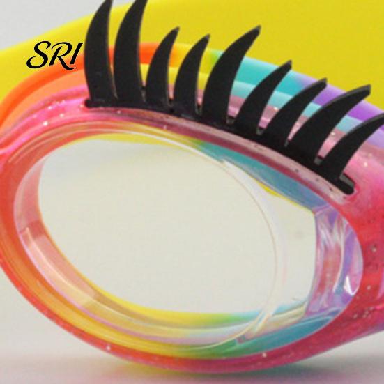Lunettes de natation pour enfants Cils d'enfants Anti-buée Sans fuite Natation Enfants Lunettes cils Mignon Lunettes pour filles Accessoires de piscine Confortables