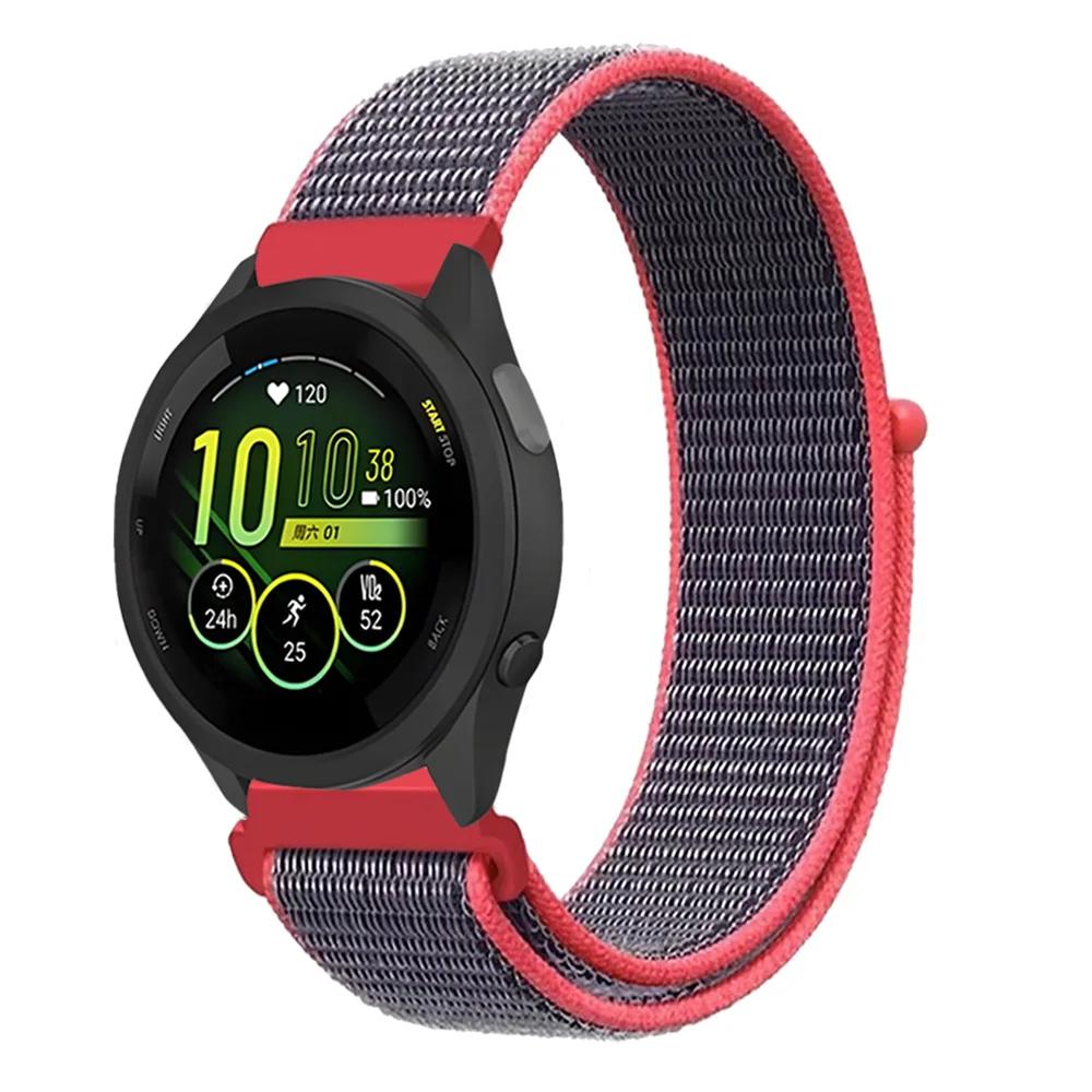 20mm 22mm Pletený nylonový smyčkový řemínek pro Garmin Forerunner 165 55 965 265 255 955 Venu 3 Náramek pro Garmin Active/Vivoactive 5