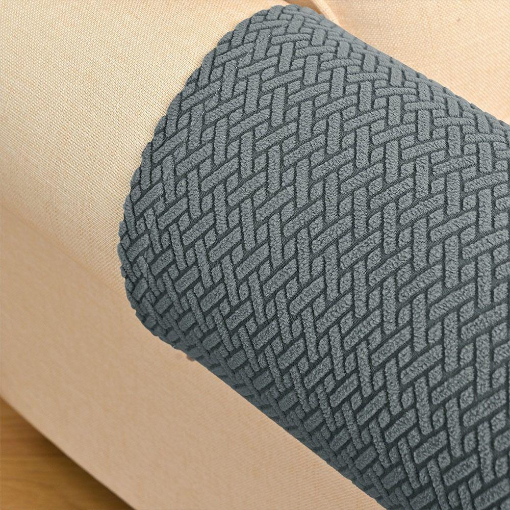 1Pair Stretch Sofa Armrest Cover Anti Slip Elastic Sofa Cover Jacquard Fabric Couch Arm Protector for Home Furniture Decor