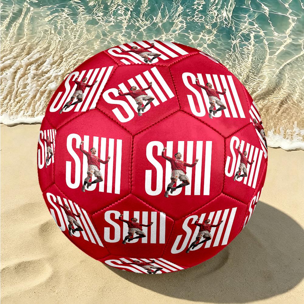 1pc Ronaldo Manchester Soccer Ball Size 5, Suitable for Practice Matches/tournament Training,Lightweight and Durable. cl70220
