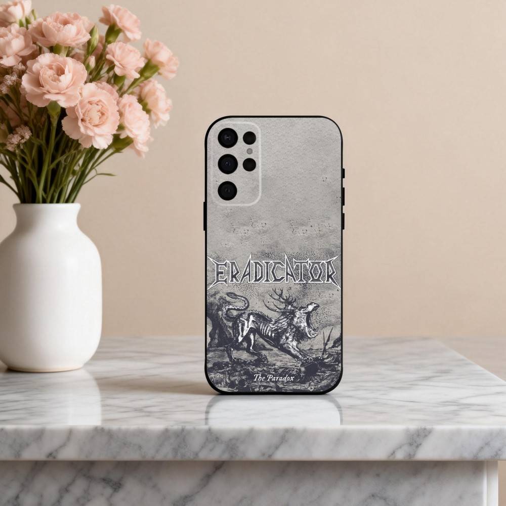 Punk T-The P-Paradox Band Phone Case For Samsung S25,24,23,22,30,21,10,9,Ultra,Plus,Lite,FE,4,5 G Soft Black Case