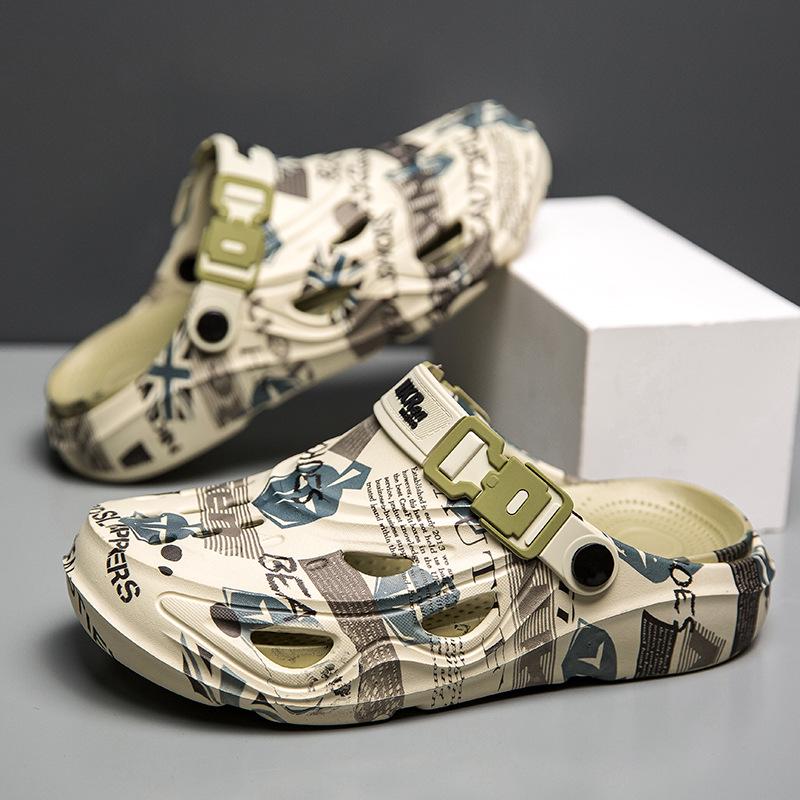 Men s 2026 Non-Slip Closed-Toe Summer Clogs - Beach & Outdoor Sandals 43-44