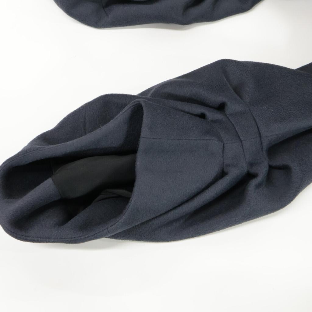 VALENTINO Grey x Black Cashmere 100 Crop Blouson Jacket 6 Black x grayUsed