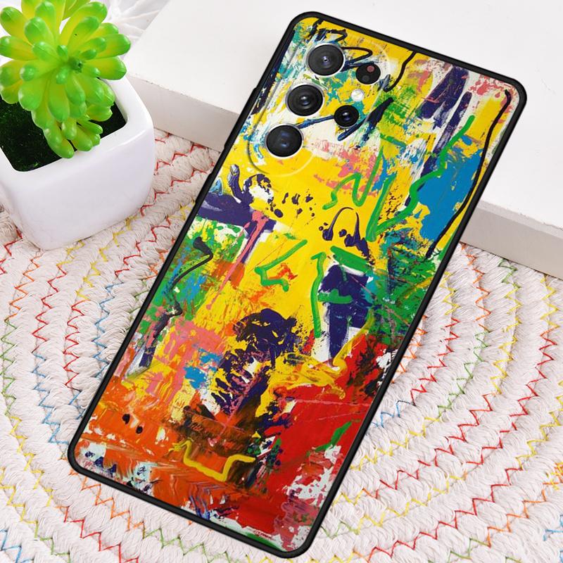 Ins Colorful Graffiti Rainbow Silicone Phone Case For Samsung Galaxy note 10 pro S26 S25 S24 S23 S22 S21 Plus Ultra Capa Cover