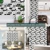 Self Adhesive Tile Wall Sticker - Home Decor 3D PVC Sticker Covers For Kitchen Cupboard Bathroom Waterproof Wallpaper