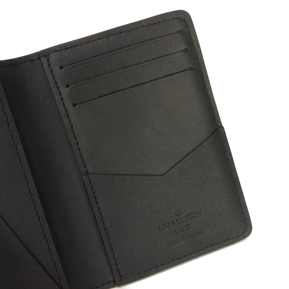 Used Organizer De Poche M62899 7946 (12564) Current LV Logo Black RFID Unused Monogram Shadow Noir Men's from Japan