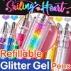 Glitter Gel Pen Set, Sparkly Rainbow Glitter Pens For Art Drawing, Journaling, Scrapbooking, Diy Crafts, Coloring Books,