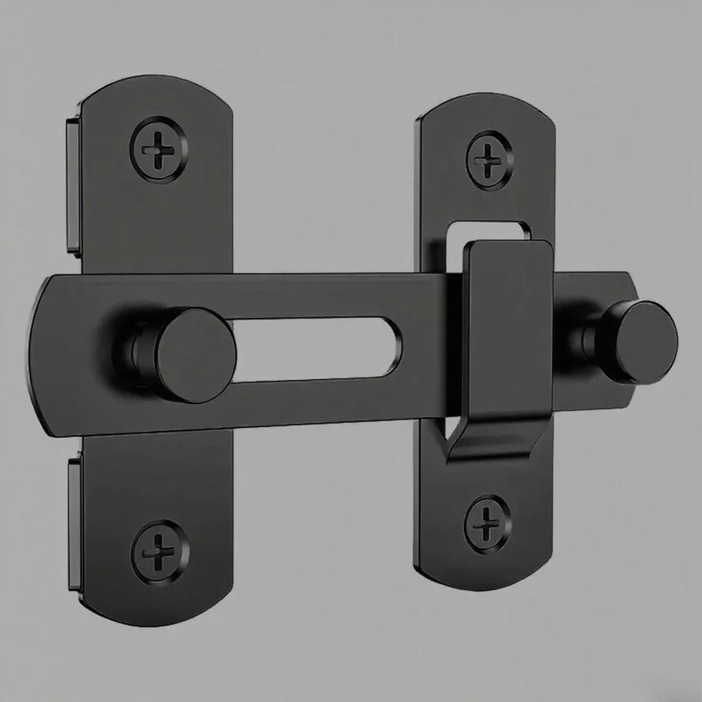 1set Stainless Steel Window Door Lock Handle Metal Door Latch Guard Latch Bolt with Screws Home Safety Chain Door Home Hardware