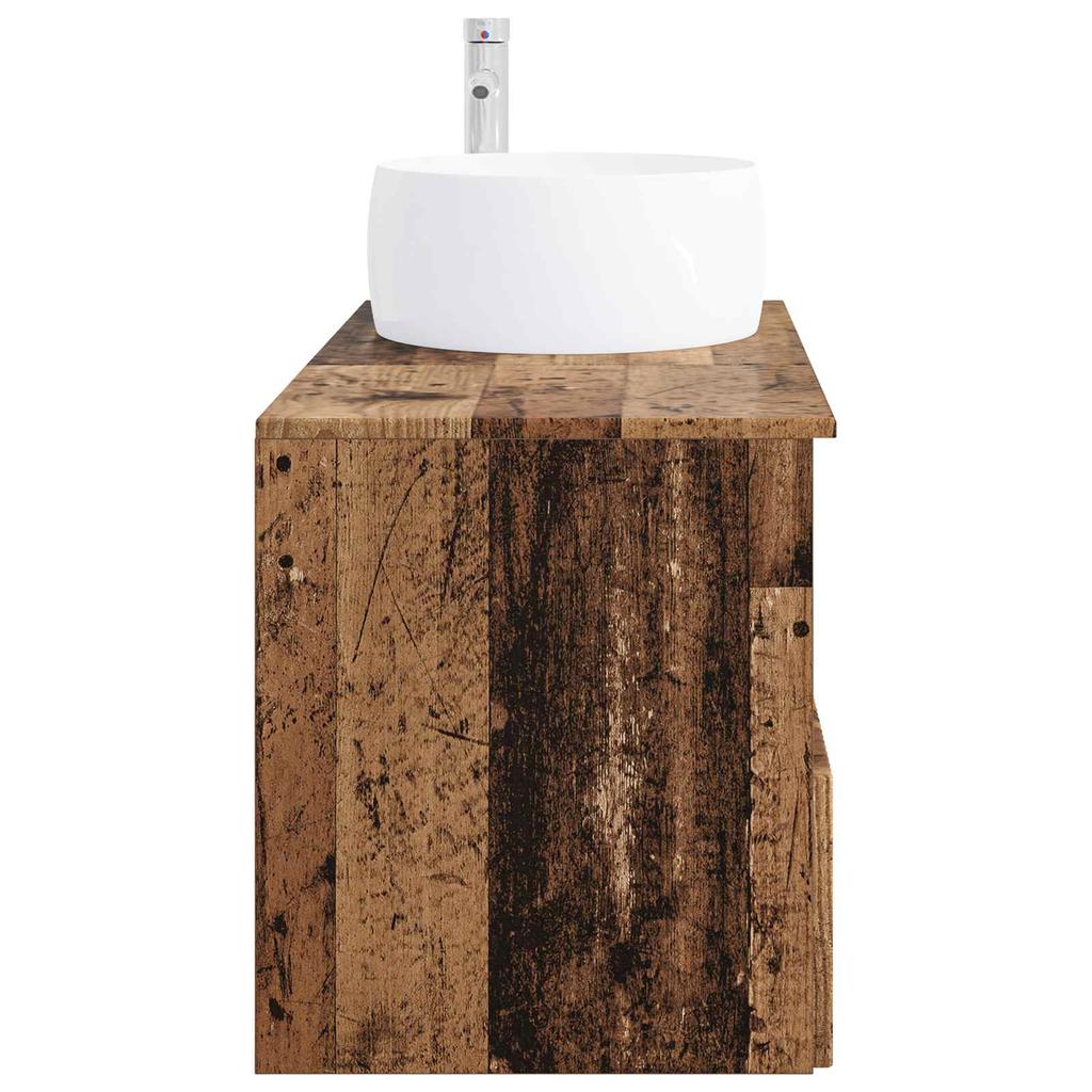 Bathroom Furniture Set 2 pcs Reclaimed Wood Engineered Wood