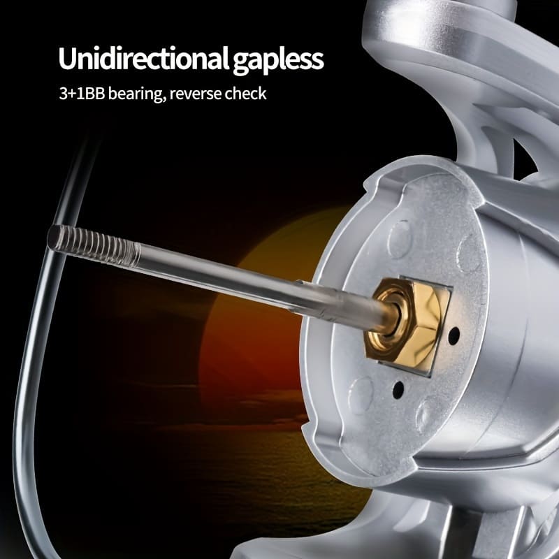 High Speed Ratio 8 Kg Resistance Gapless All-metal Spinning Wheel Long-distance Casting Sea Rod Wheel Luya Fish Wheel Micro-object Fishing Line Wheel