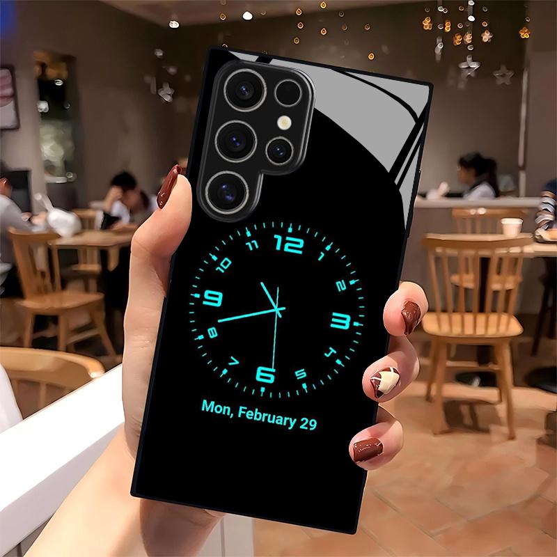 Clock Pattern 2D Phone Case for Samsung S26 S25 S24 S23 S22 S21 S20 A56 A36 A16 - Glass Protective Cover