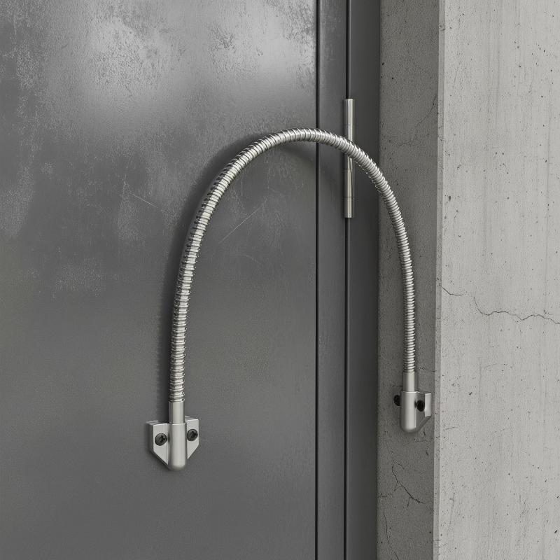 Flexible Armored Door Loop Alloy Wire Protector With Stainless Steel Ends 16" Long 1/2" Od Access Control Accessories