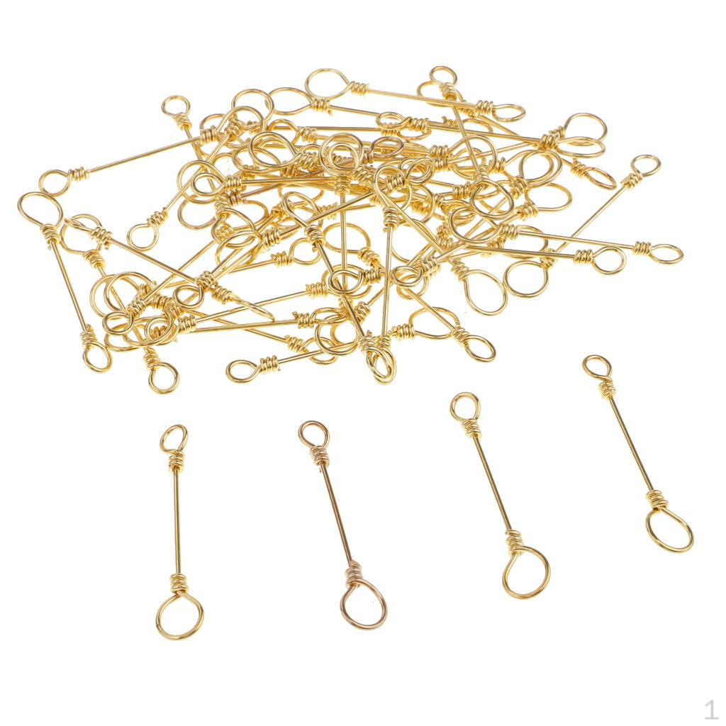 50Pcs Fishing Connector High Strength Quick Connection Clips Swivels